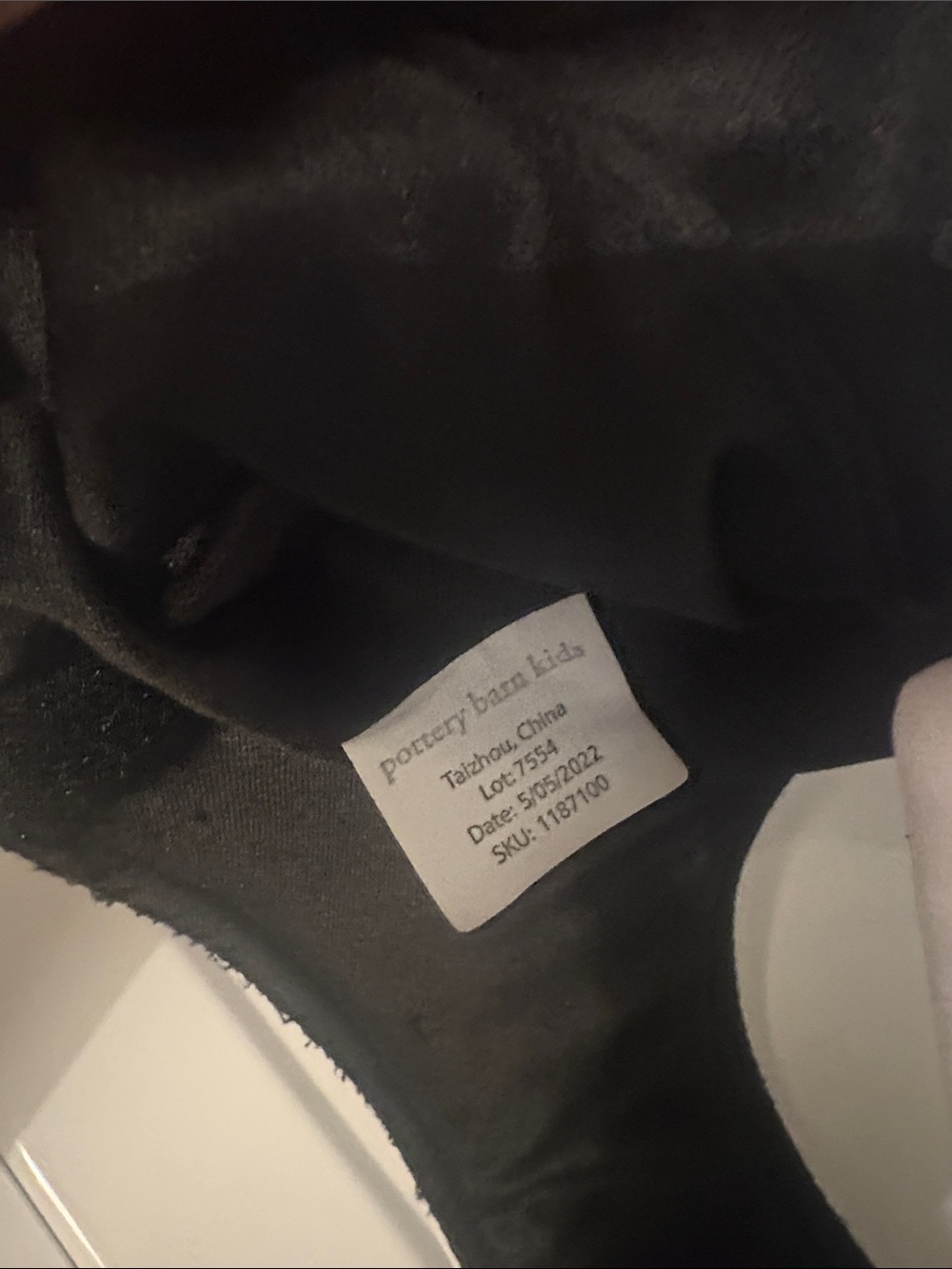 Glow-in-the-Dark pottery barn kids Dino Skeleton Kids Costume — Black & White - Picture 4 of 5